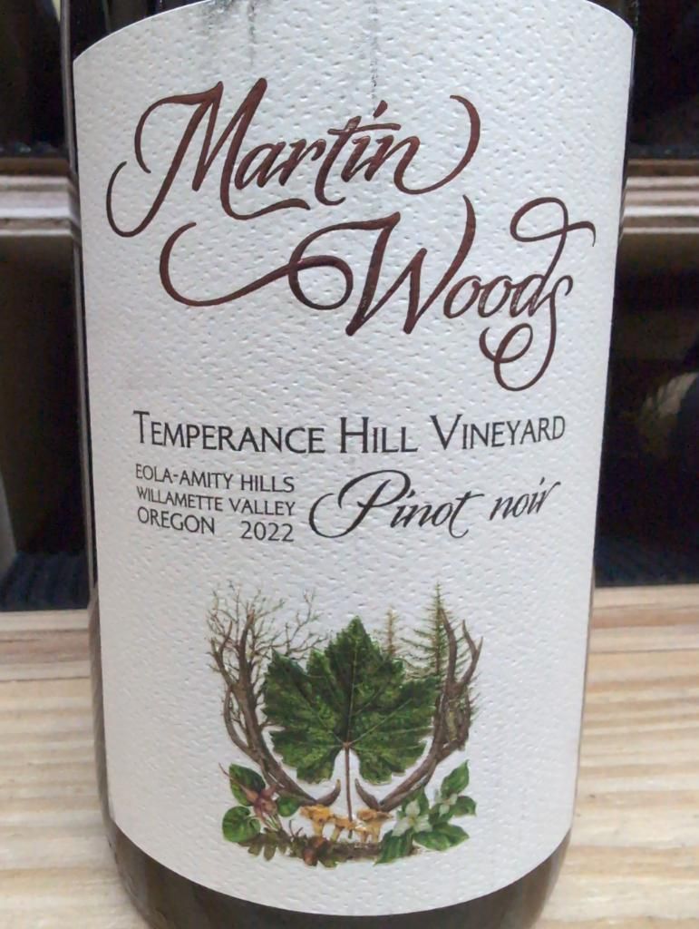 2023 Martin Woods Pinot Noir Temperance Hill Vineyard, USA, Oregon ...