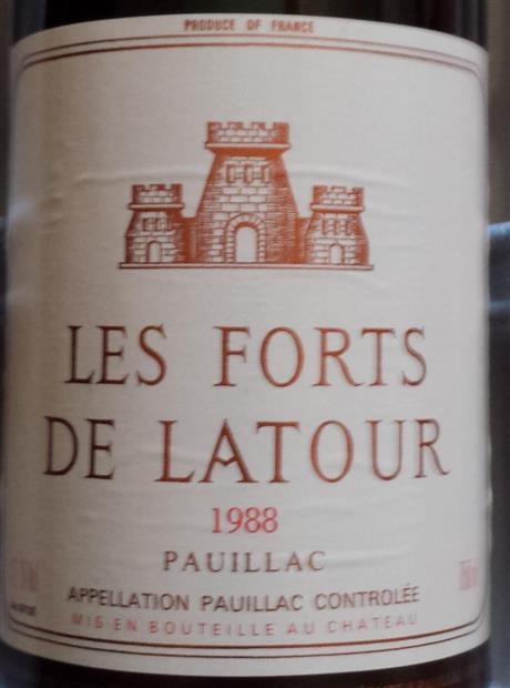 1982 Les Forts de Latour - CellarTracker