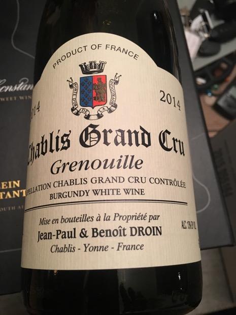 2014 Jean-Paul & Benoit Droin Chablis Grand Cru Grenouilles