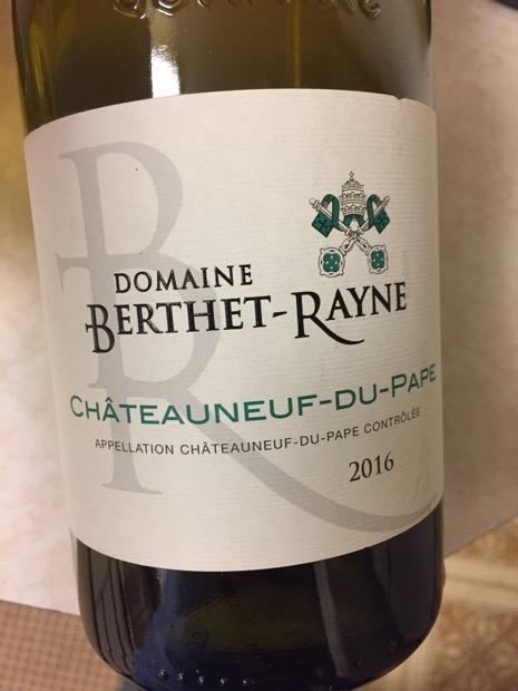 2017 Domaine Berthet Rayne Châteauneuf Du Pape Blanc France Rhône Southern Rhône Châteauneuf