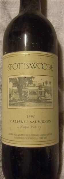 1992 Spottswoode Cabernet Sauvignon - CellarTracker
