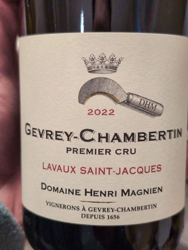 2022 Henri Magnien Gevrey-Chambertin 1er Cru Lavaux St. Jacques