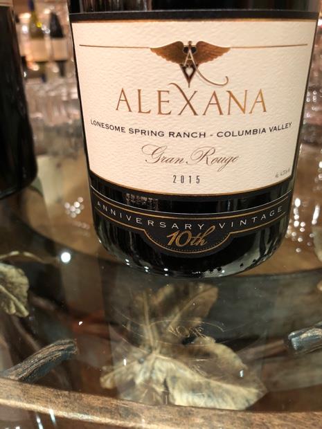 2015 Alexana Gran Rouge Lonesome Spring Ranch, USA, Oregon, Columbia ...