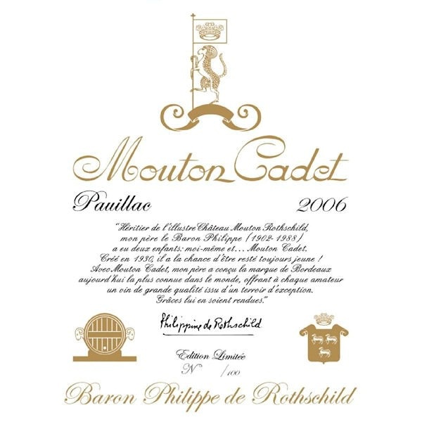 2006 Mouton Cadet Pauillac Édition Limitée - CellarTracker