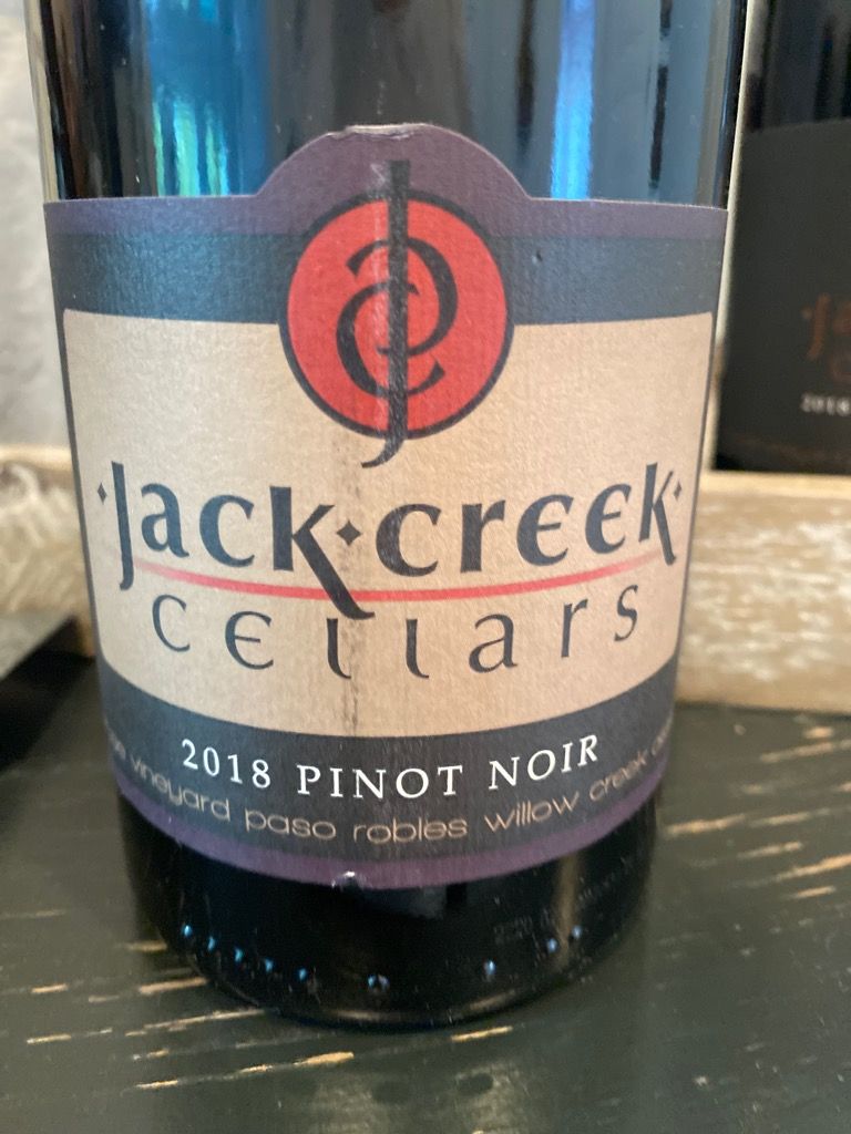 2018 Jack Creek Cellars Pinot Noir Estate Reserve Kruse Vineyards, USA ...