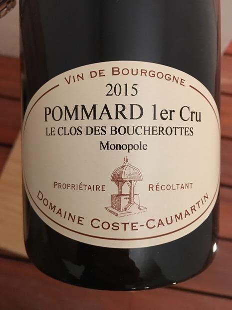 2015 Domaine Coste-Caumartin Pommard 1er Cru Le Clos Des Boucherottes ...