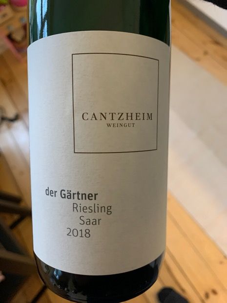 2018 Cantzheim Riesling Der Gärtner, Germany, Mosel Saar Ruwer