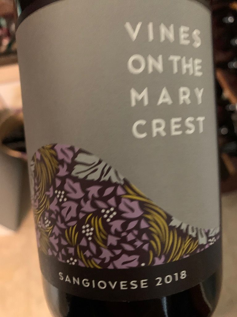 2019 Vines On The Marycrest Sangiovese, USA, California, Central Coast