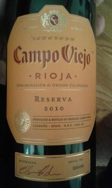 2014 Campo Viejo Rioja Reserva Spain La Rioja La Rioja Alta