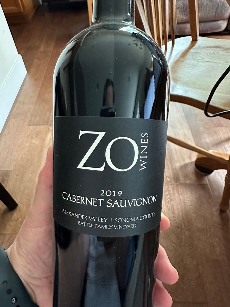 2019 Zo Wines Cabernet Sauvignon Battle Family Vineyard
