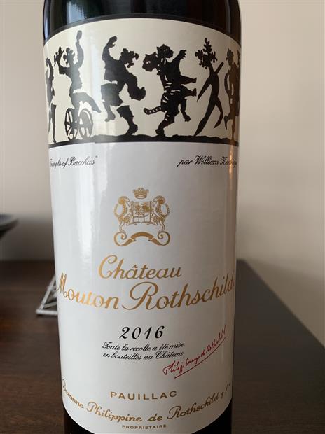 2016 Château Mouton Rothschild, France, Bordeaux, Médoc, Pauillac ...