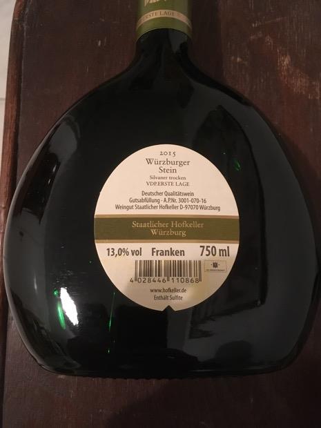 2006 Staatlicher Hofkeller Würzburg Würzburger Stein Silvaner