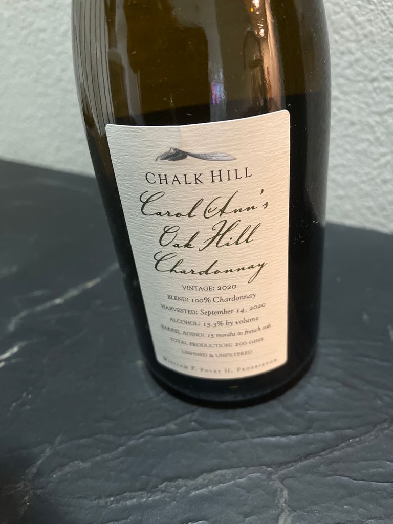 2020 Chalk Hill Chardonnay Carol Ann, USA, California, Sonoma County