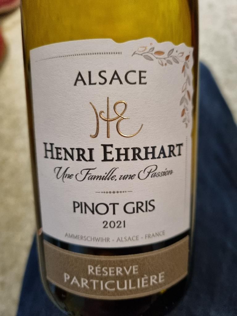 2021 Henri Ehrhart Pinot Gris Réserve Particulière France Alsace CellarTracker