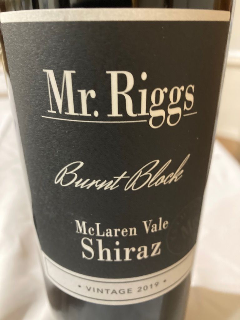 2020 Mr. Riggs Shiraz Burnt Block, Australia, South Australia, Fleurieu ...