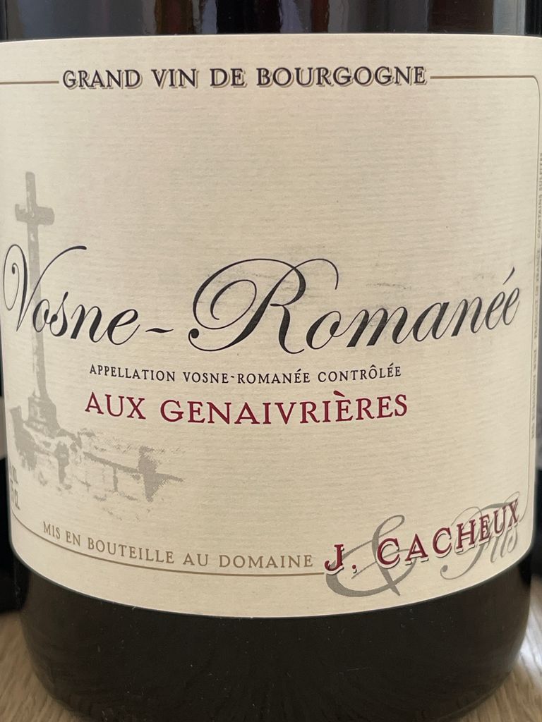 2019 Jacques Cacheux & Fils Vosne-Romanée Les Genaivrières