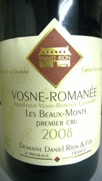 1983 Domaine Daniel Rion et Fils Vosne-Romanée 1er Cru Les Beaux