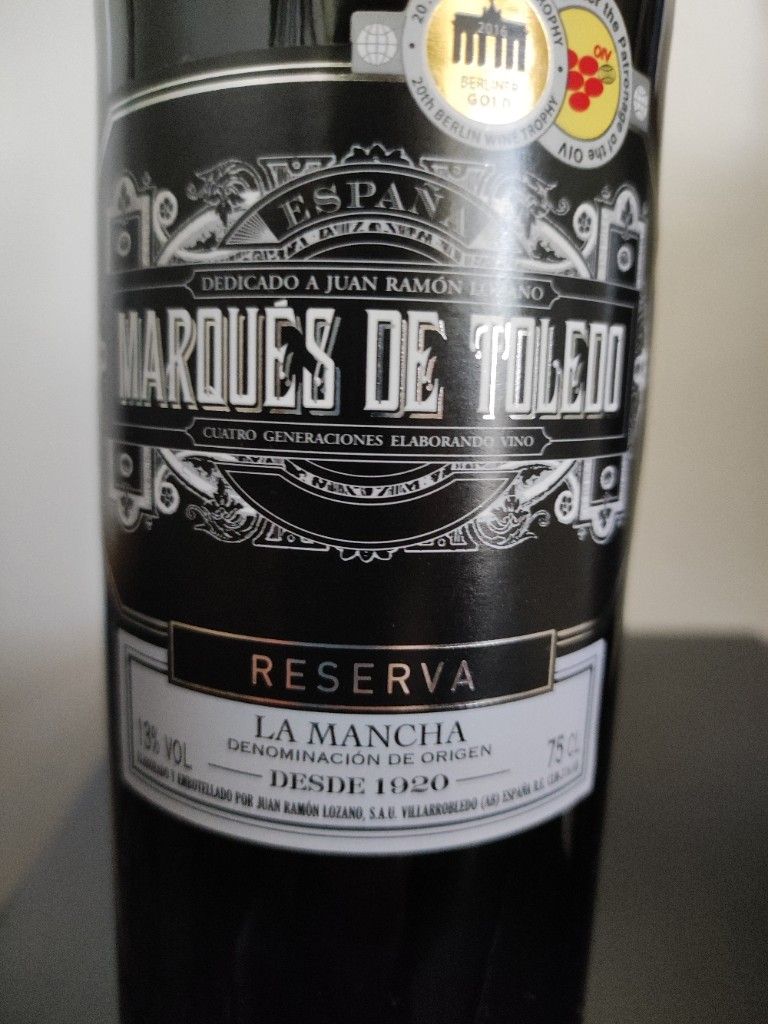 2012 Juan Ramon Lozano La Mancha Marques De Toledo Reserva, Spain