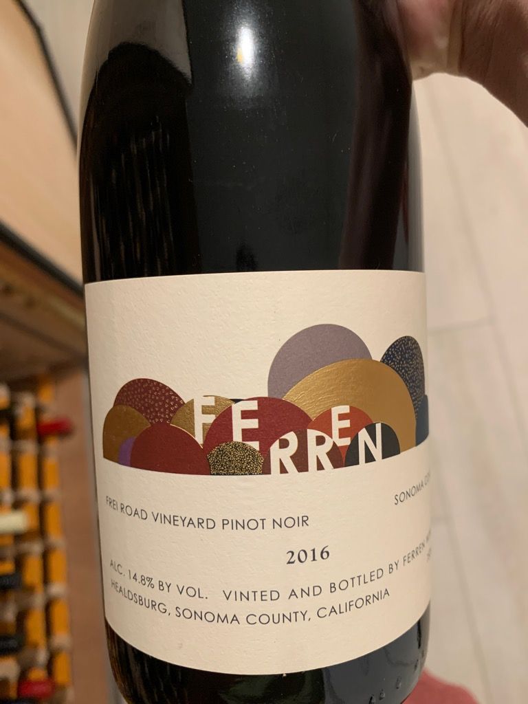 2016 Ferren Wines Pinot Noir Frei Road Vineyard, USA, California ...