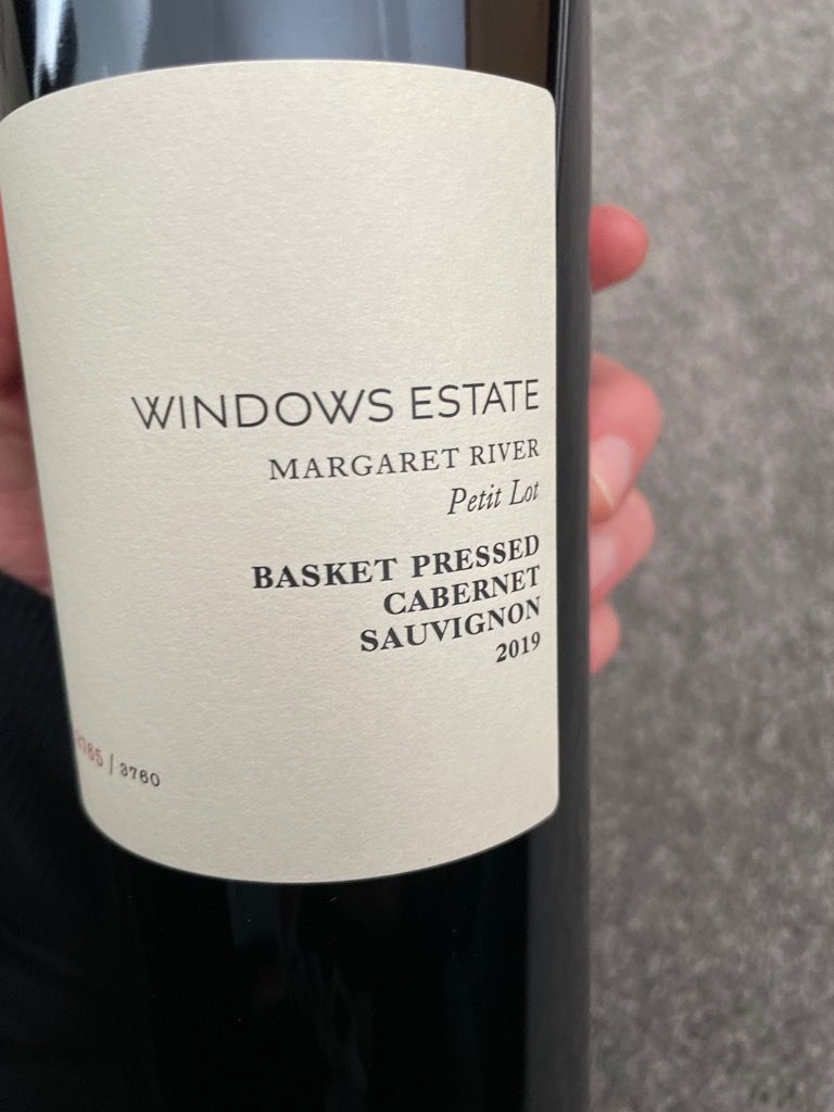 2019 windows estate cabernet sauvignon basket pressed australia