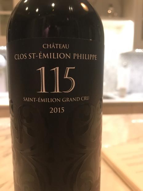2015 Château Clos St. Émilion Philippe Cuvée 115, France, Bordeaux ...