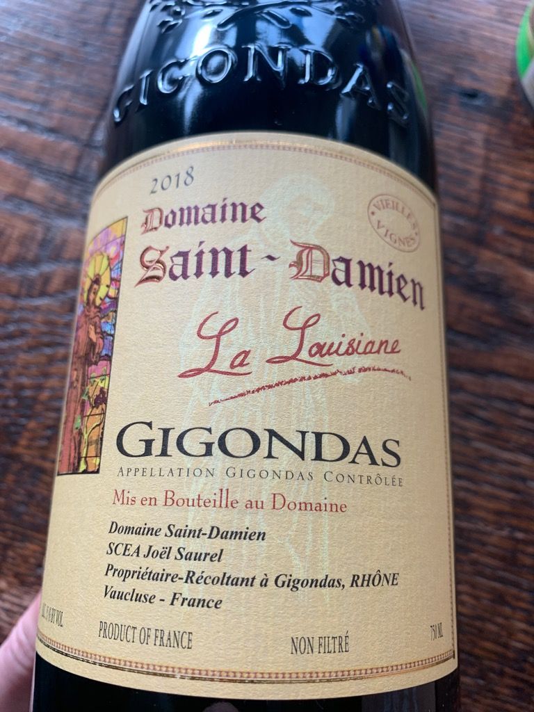 2018 Domaine SaintDamien Gigondas Vieilles Vignes La Louisiane, France