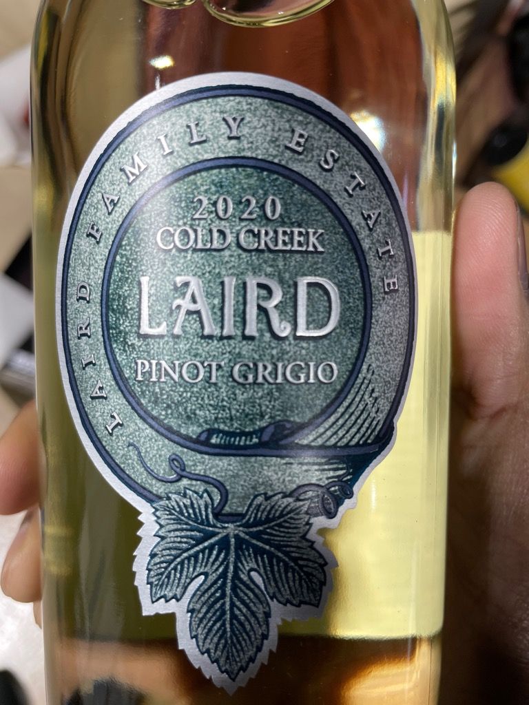 2020 Laird Family Estate Pinot Grigio Cold Creek Ranch, USA, California