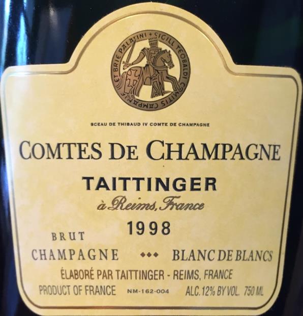 1994 Taittinger Champagne Comtes de Champagne Blanc de Blancs Brut ...