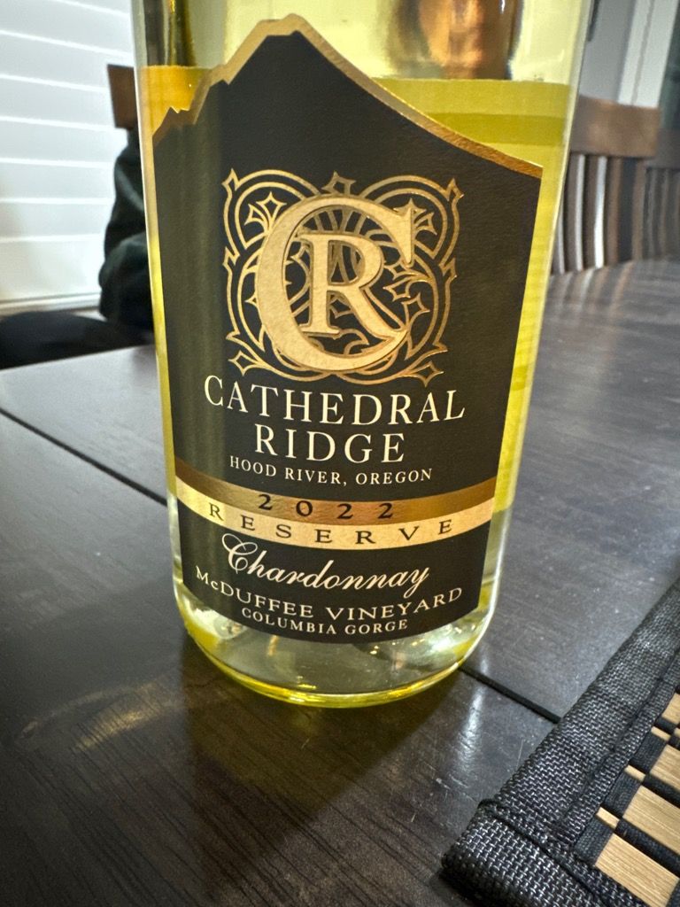 2022 Cathedral Ridge Chardonnay Reserve McDuffee Vineyard, USA, Oregon ...