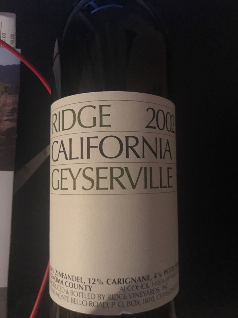 2002 Ridge Geyserville - CellarTracker