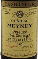 1962 Château Meyney Prieuré des Couleys de Meyney - CellarTracker