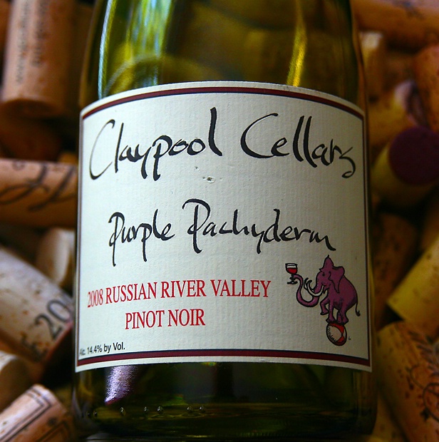 2008 Claypool Cellars Pinot Noir Purple Pachyderm Hurst Vineyard
