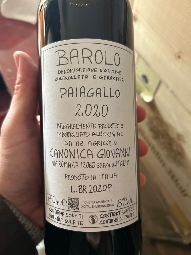 2014 Giovanni Canonica Barolo Paiagallo - CellarTracker