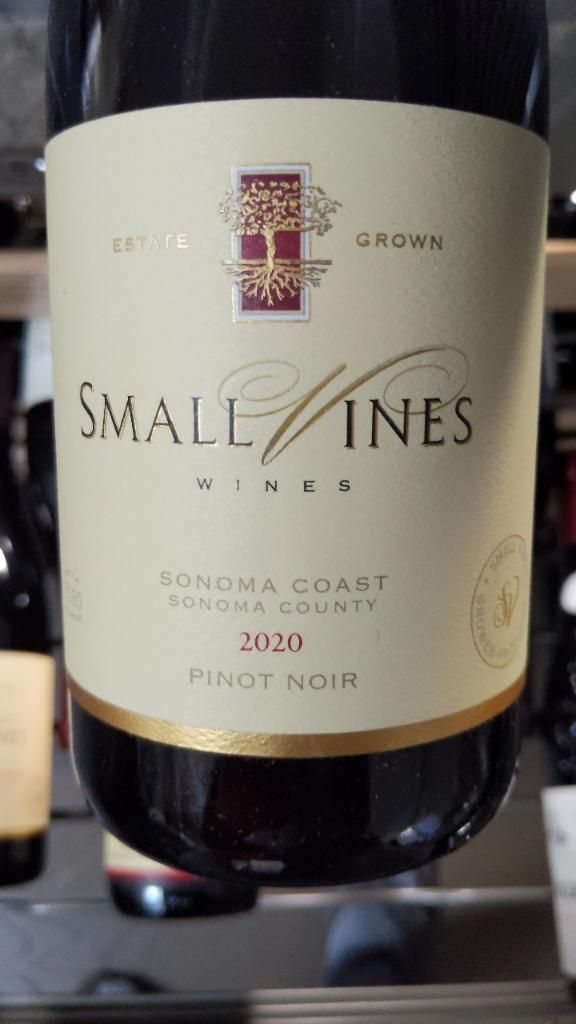 2020 Small Vines Wines Pinot Noir Estate Cuvée, USA, California, Sonoma