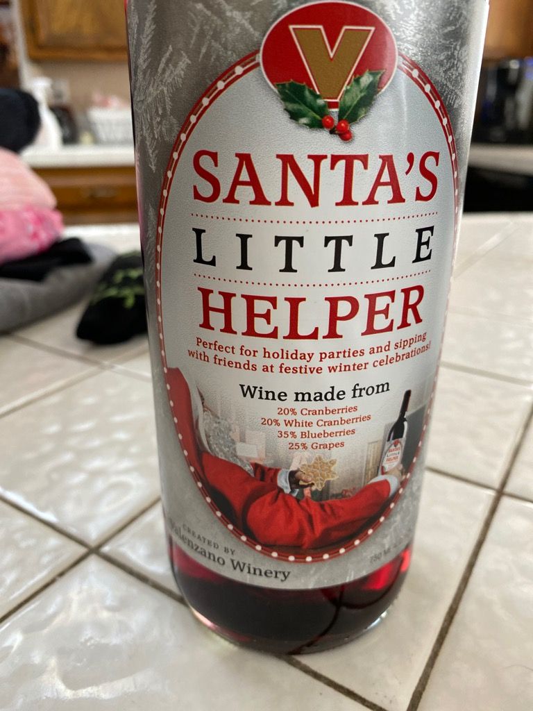 Santa's Little Helper - Wine Koozie/Carrier