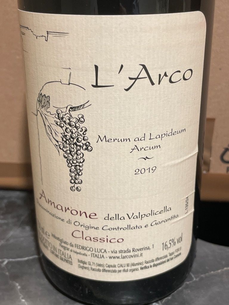 2019 L'Arco Amarone della Valpolicella Classico - CellarTracker