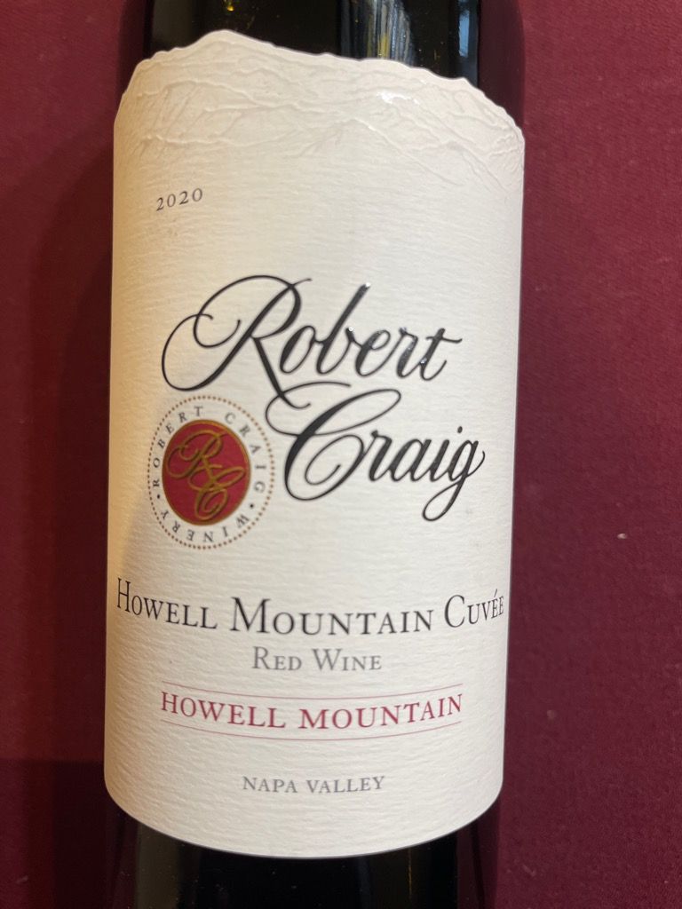 2020 Robert Craig Howell Mountain Cuvee Howell Mountain, USA