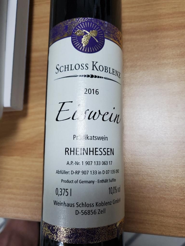 2009 Weinhaus Schloss Koblenz GmbH Eiswein, Germany, Rheingau CellarTracker