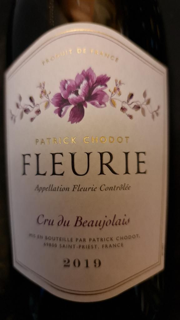 2019 Patrick Chodot Fleurie, France, Burgundy, Beaujolais, Fleurie