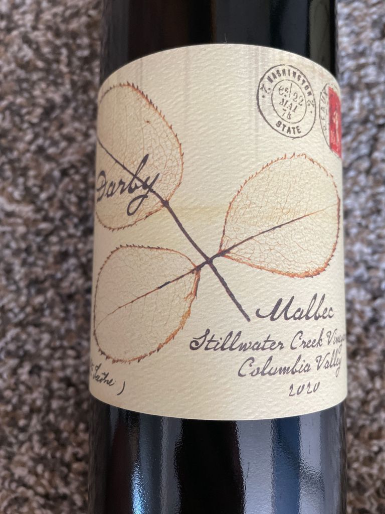 2020 Darby Malbec Stillwater Creek Vineyard, USA, Washington, Columbia