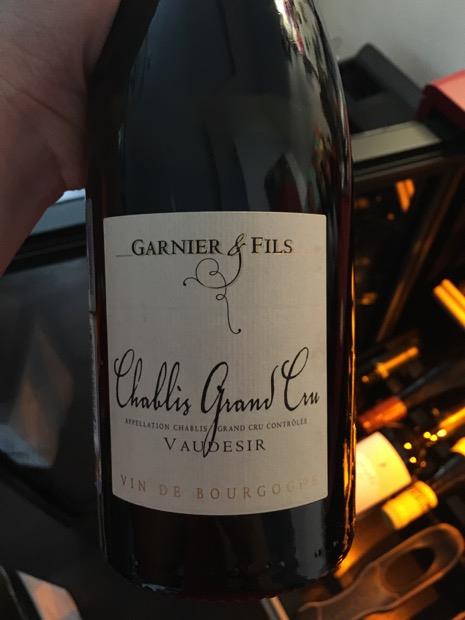 2012 Garnier  et Fils Chablis Grand Cru Vaud sir France 