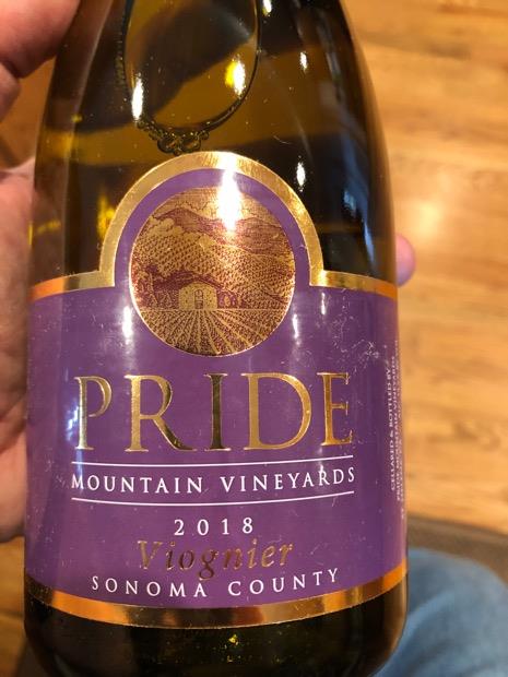 2018 Pride Mountain Vineyards Viognier, USA, California, Sonoma County ...