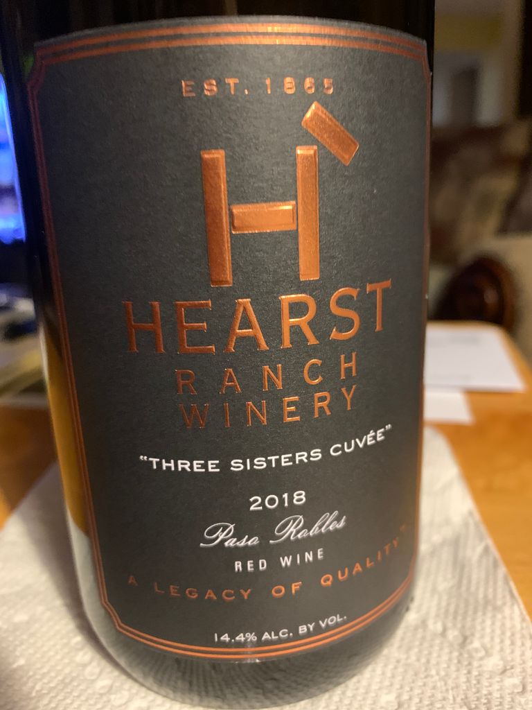2019 Hearst Ranch Winery Three Sisters Cuvée, USA, California, Central