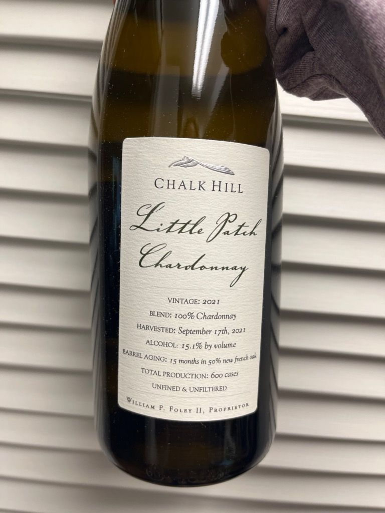 2021 Chalk Hill Chardonnay Little Patch, USA, California, Sonoma County