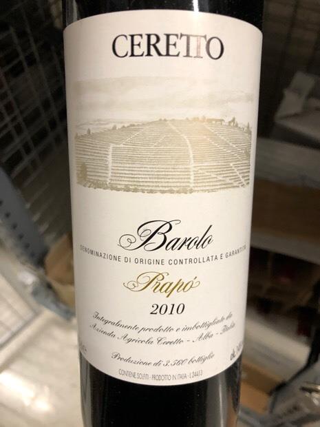 2010 Ceretto Barolo Prap CellarTracker