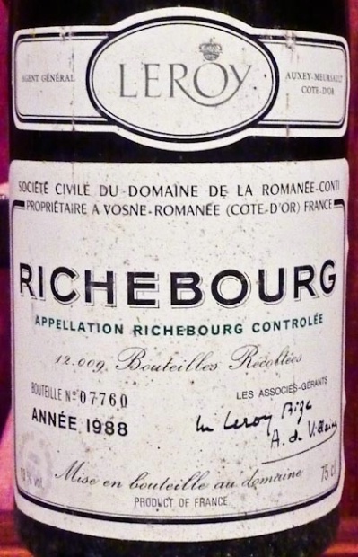 1988 Domaine de la Romanée-Conti Richebourg - CellarTracker