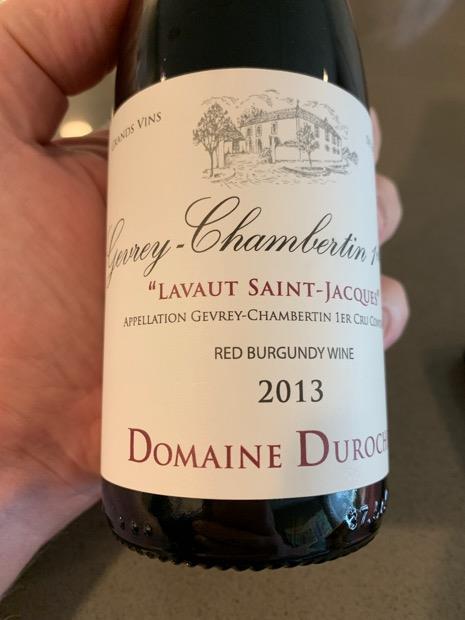 2013 Domaine Duroché Gevrey-Chambertin 1er Cru Lavaut St. Jacques