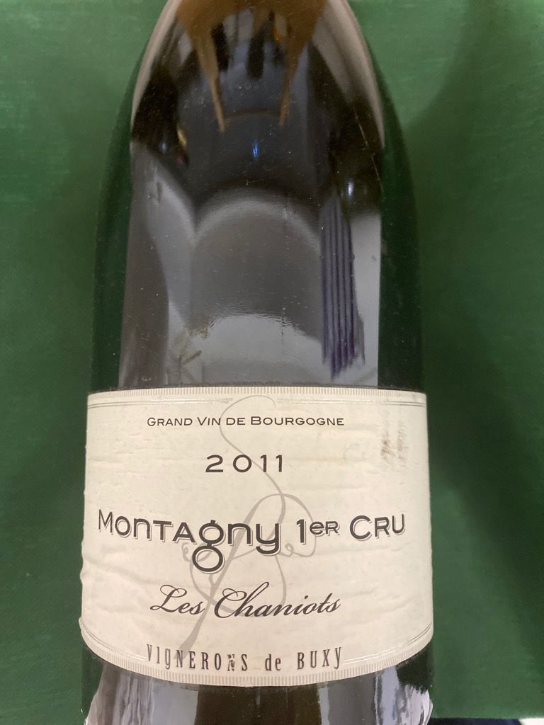 2011 Vignerons De Buxy Montagny 1er Cru Les Chaniots Blanc, France ...