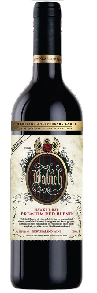2016 Babich Anniversary Label, New Zealand, North Island, Hawke's Bay ...
