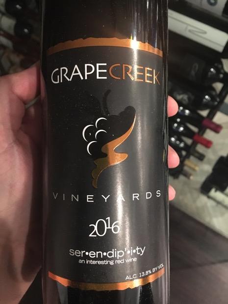 2016 Grape Creek Vineyards Serendipity USA Texas Texas Hill Country 